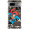 DC Comics Superman Vintage Action pose pattern Google Pixel 7a Clear Case
